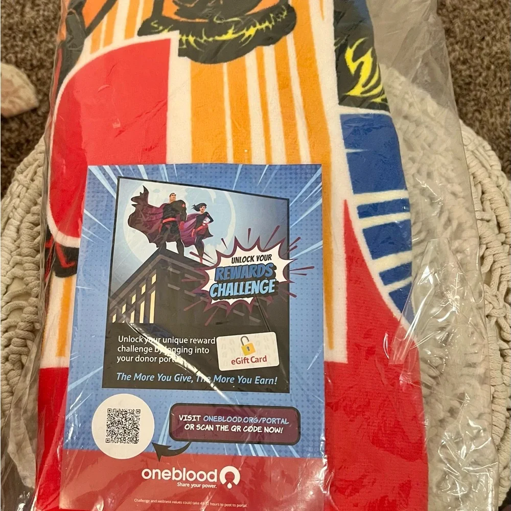 New Red OneBlood Donor beach Towel 30x60